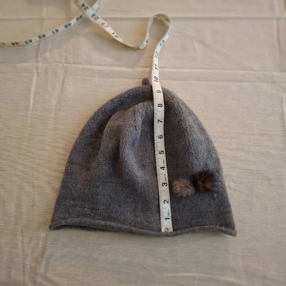 Semo Beret Hat Knit Mohair Pom Pom Korea Neutral Minimalist Academia Preppy